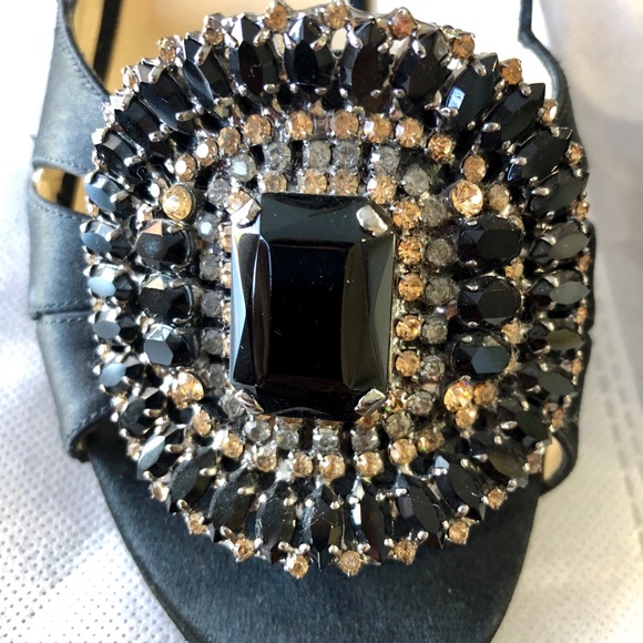 Preowned ✨ Jimmy Choo Black Satin Shoes Size 38 - Picture 2 of 6